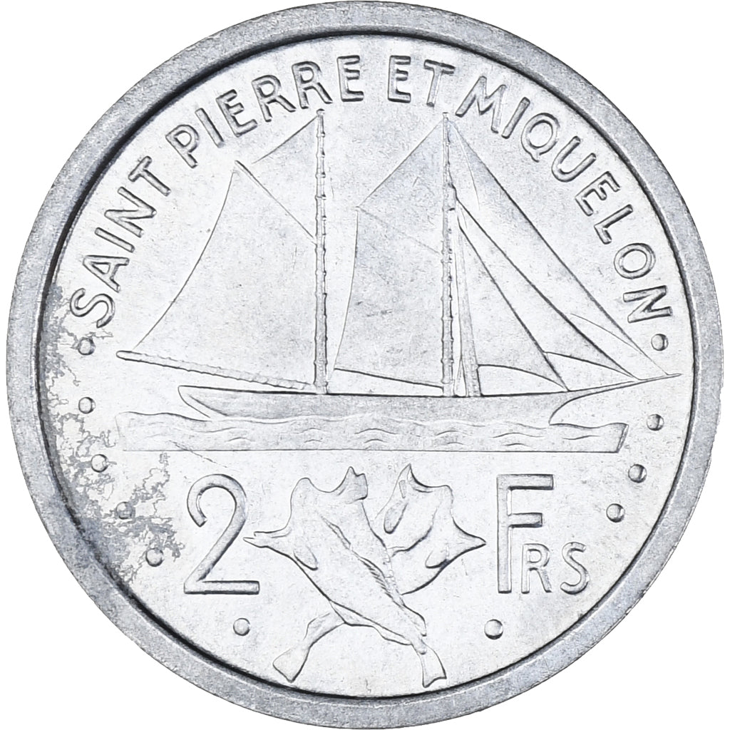 Monnaie, Saint-Pierre-et-Miquelon, 2 Francs, 1948, Paris, SUP, Aluminium, KM:2