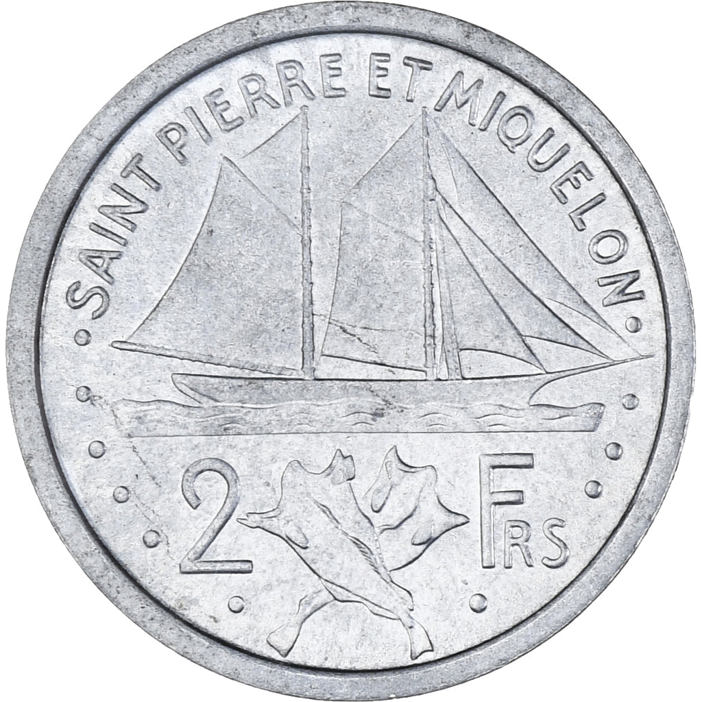 Munten, SAINT PIERRE & MIQUELON, 2 Francs, 1948, Paris, PR, Aluminium, KM:2