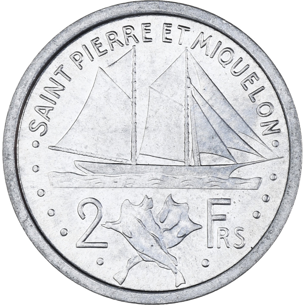Monnaie, Saint-Pierre-et-Miquelon, 2 Francs, 1948, Paris, SUP, Aluminium, KM:2