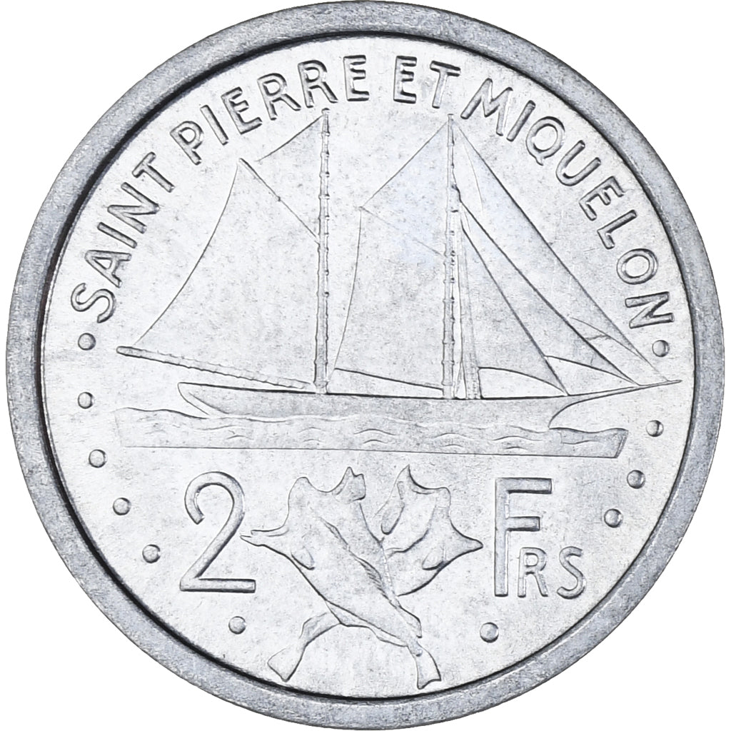 Coin, SAINT PIERRE & MIQUELON, 2 Francs, 1948, Paris, AU(55-58), Aluminum, KM:2
