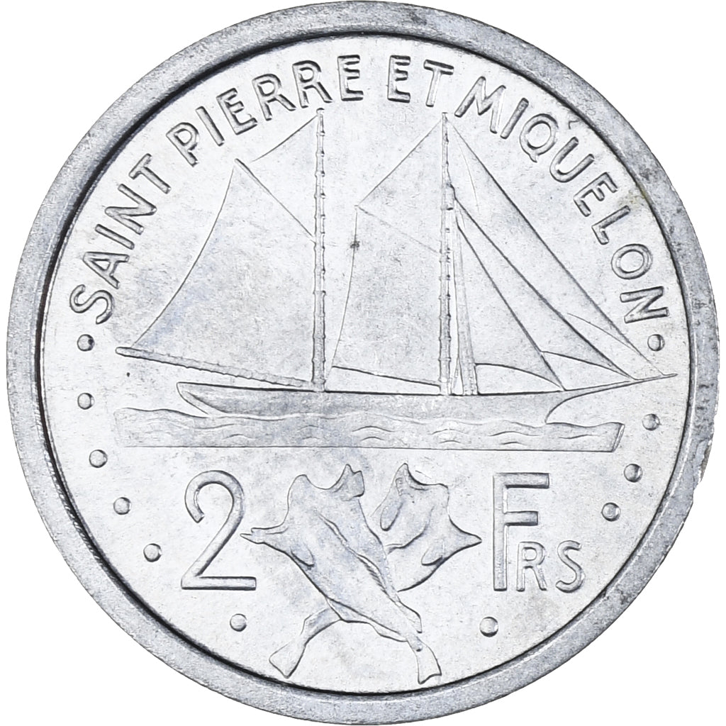 Munten, SAINT PIERRE & MIQUELON, 2 Francs, 1948, Paris, PR, Aluminium, KM:2
