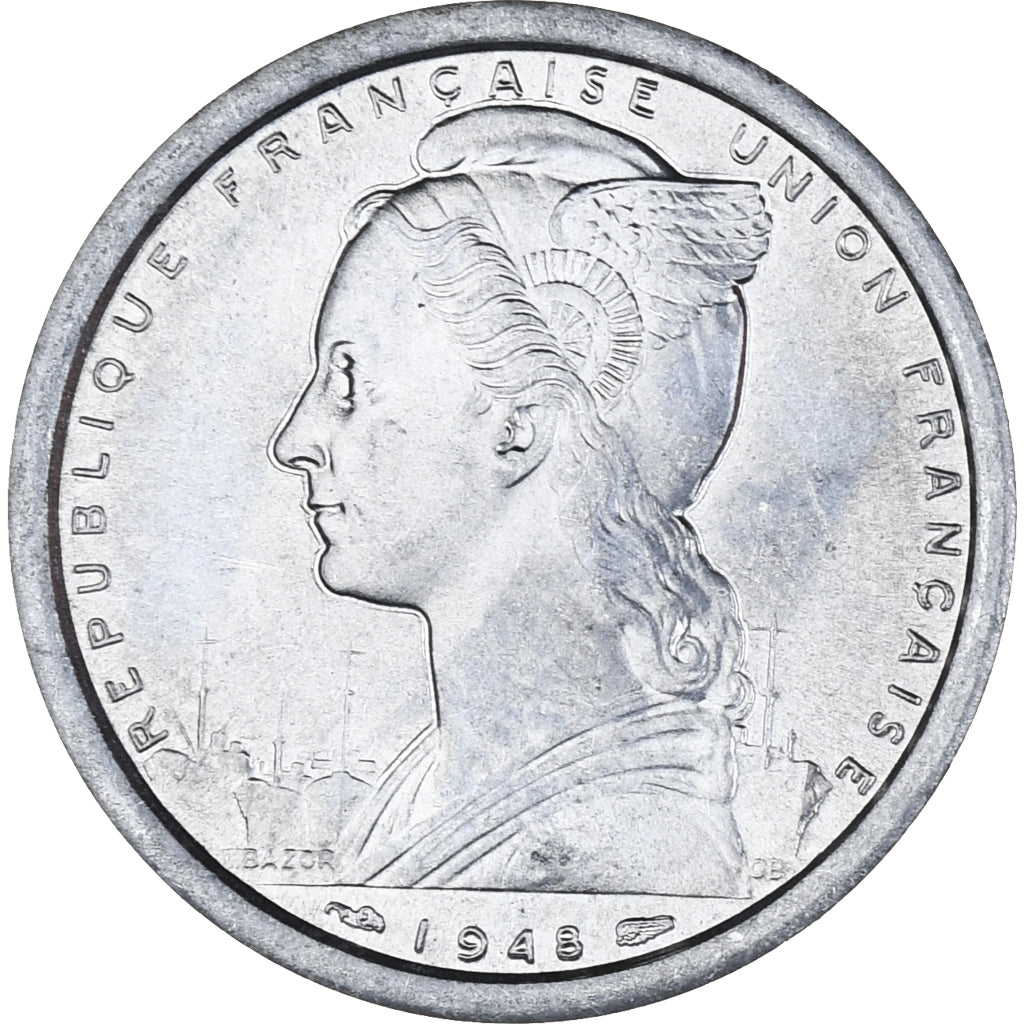 Munten, SAINT PIERRE & MIQUELON, 2 Francs, 1948, Paris, PR, Aluminium, KM:2