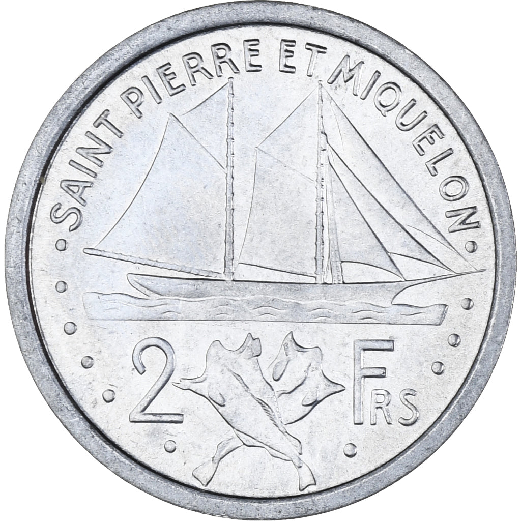 Munten, SAINT PIERRE & MIQUELON, 2 Francs, 1948, Paris, PR, Aluminium, KM:2