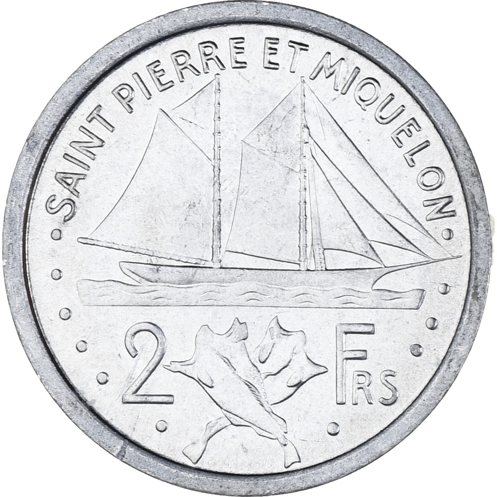 Coin, SAINT PIERRE & MIQUELON, 2 Francs, 1948, Paris, AU(55-58), Aluminum, KM:2