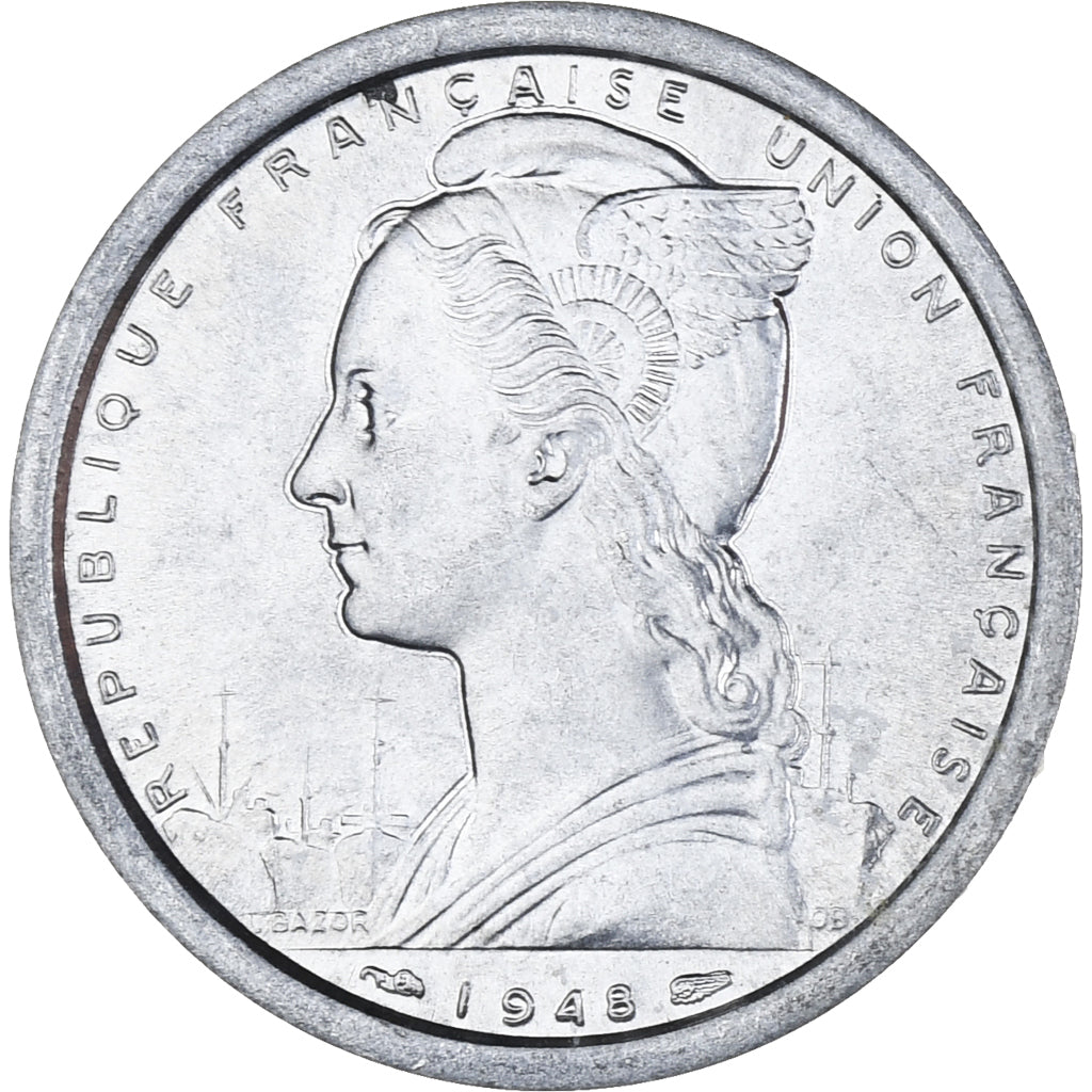 Moneta, SAINT PIERRE & MIQUELON, 2 Francs, 1948, Paris, SPL-, Alluminio, KM:2