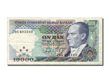 Turkey, 10,000 Lira, 1982, KM #199, AU(55-58), J