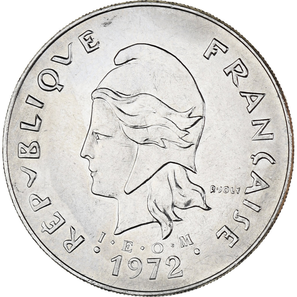 Munten, Nieuw -Caledonië, 50 Francs, 1972, Paris, UNC-, Nickel, KM:13