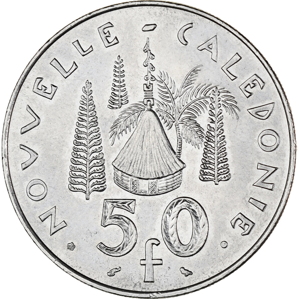 Munten, Nieuw -Caledonië, 50 Francs, 1972, Paris, UNC-, Nickel, KM:13