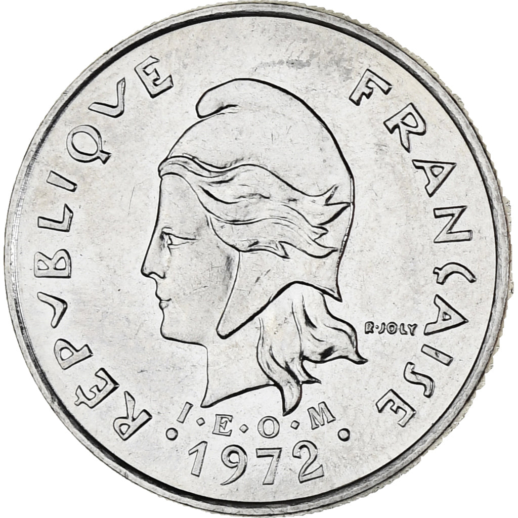 Coin, New Caledonia, 10 Francs, 1972, Paris, AU(55-58), Nickel, KM:11