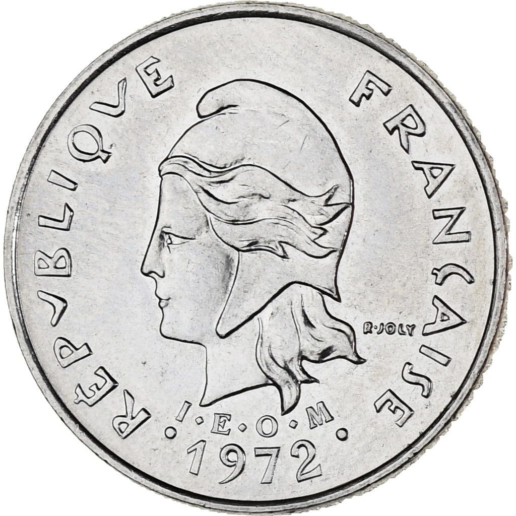 Polinesia francese, 10 Francs, 1972, Paris, SPL-, Nichel, KM:8