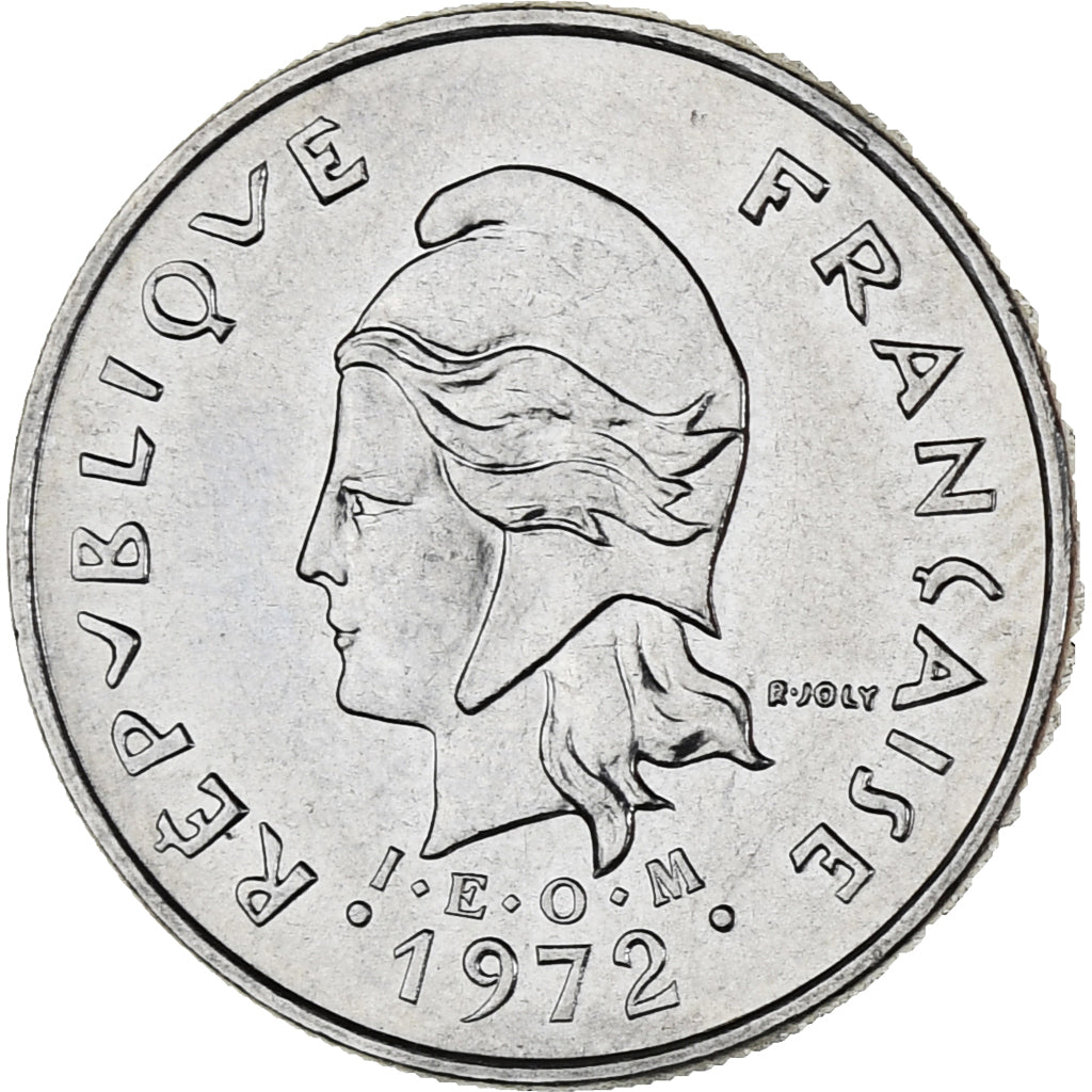 French Polynesia, 10 Francs, 1972, Paris, MS(63), Nickel, KM:8