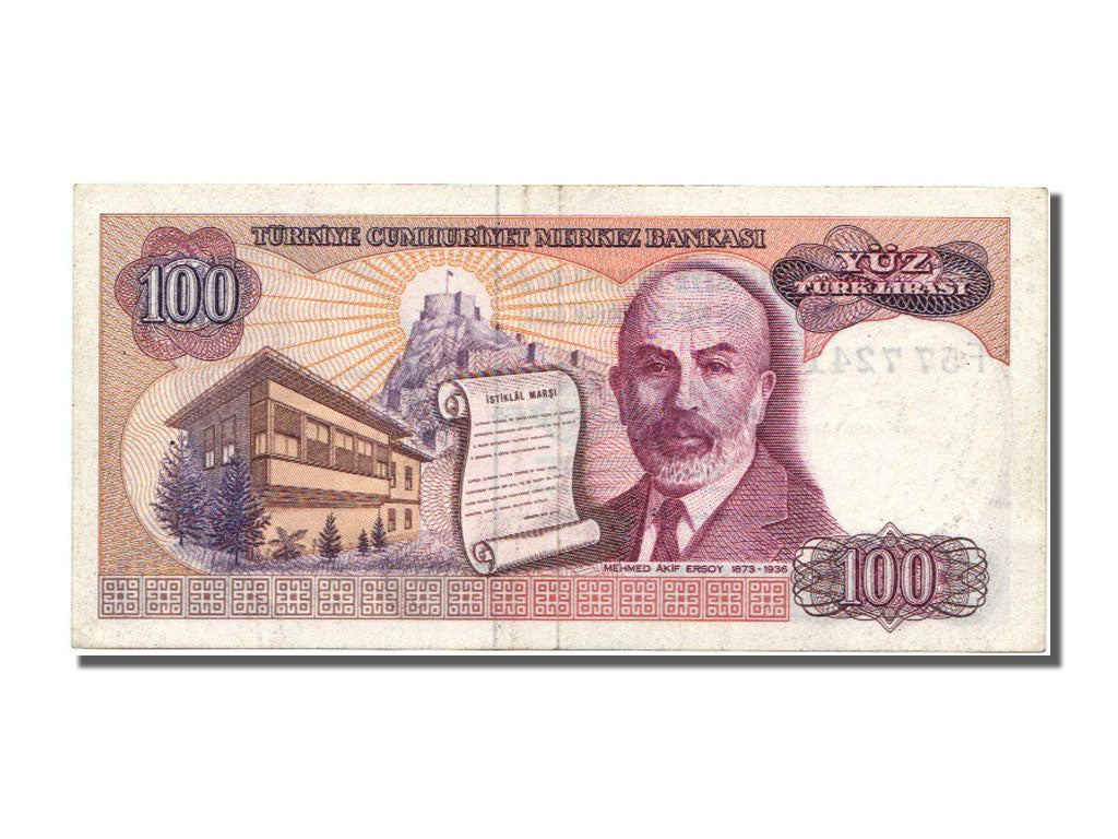 Turkey, 100 Lira, 1984, KM #194b, AU(55-58), F