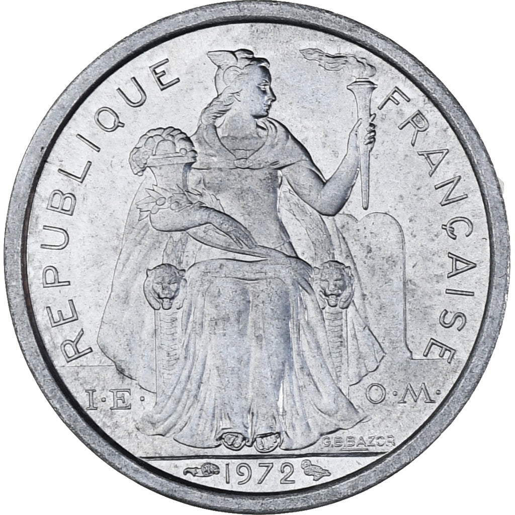 Munten, Nieuw -Caledonië, Franc, 1972, Paris, UNC-, Aluminium, KM:10