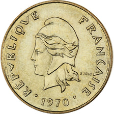 Moneta, Nuove Ebridi, 5 Francs, 1970, Paris, SPL-, Nichel-ottone, KM:6.1