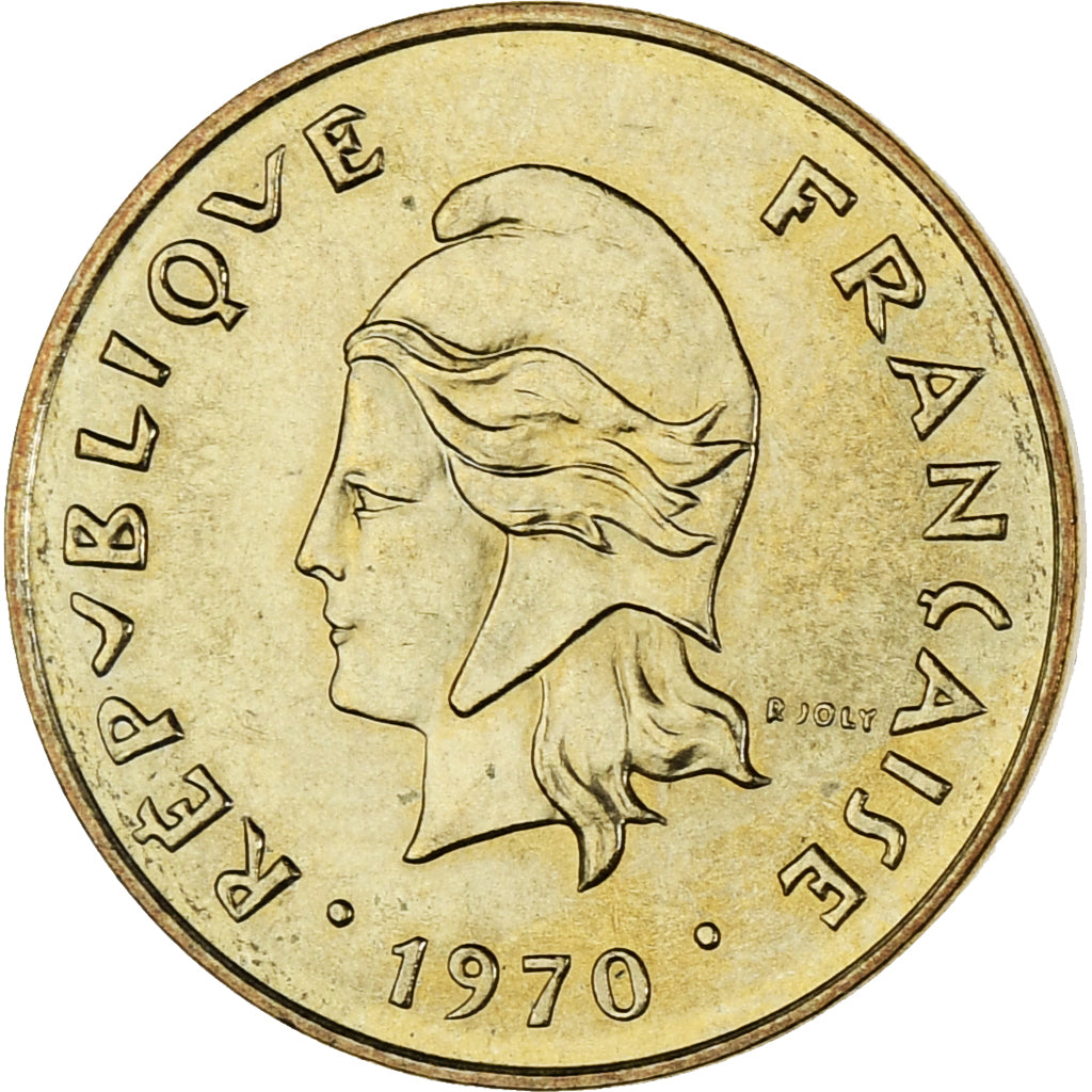 Coin, New Hebrides, 5 Francs, 1970, Paris, AU(55-58), Nickel-brass, KM:6.1