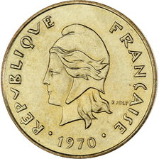 Coin, New Hebrides, 5 Francs, 1970, Paris, AU(55-58), Nickel-brass, KM:6.1