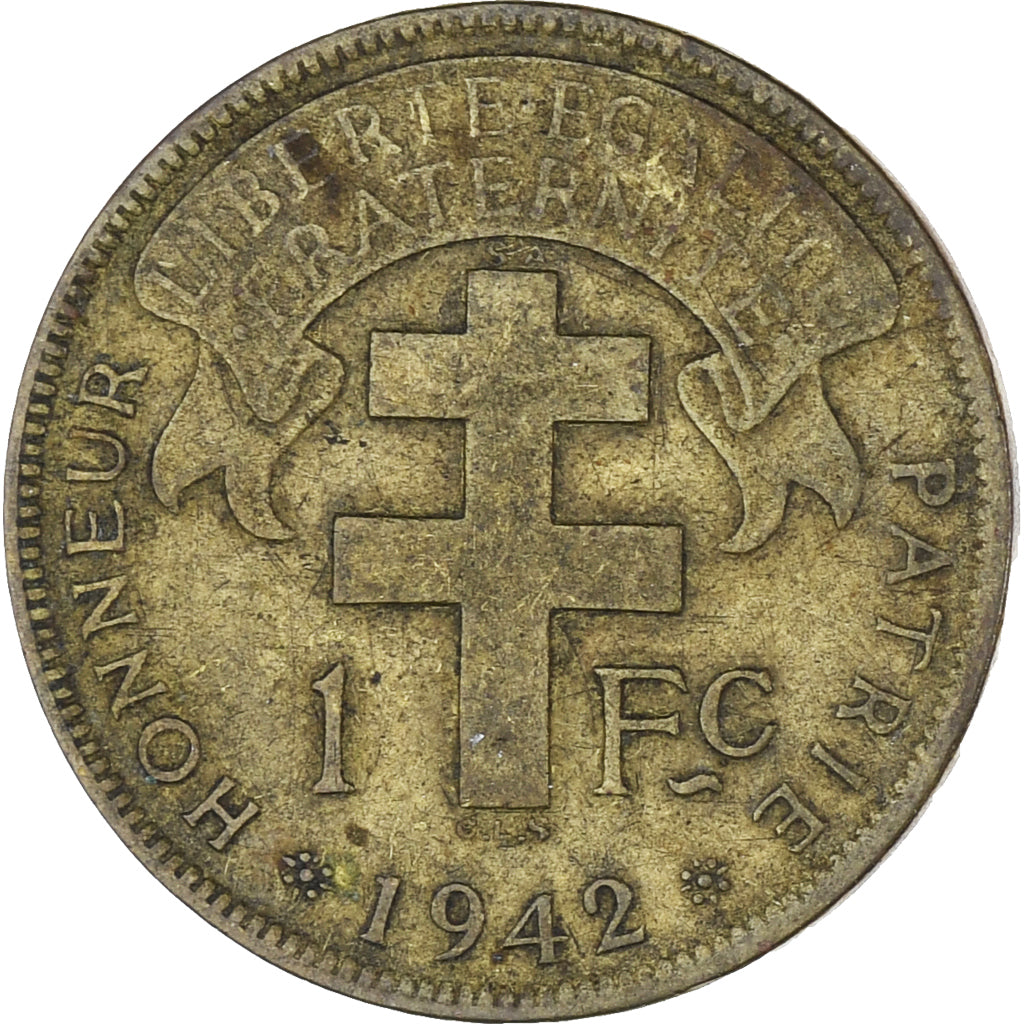 Münze, Frankreich, Franc, 1942, VZ, laiton