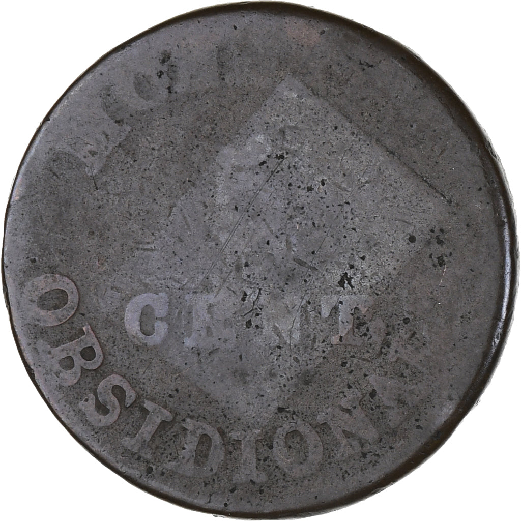Coin, FRENCH STATES, ANTWERP, 5 Centimes, 1814, VF(20-25), Bronze, KM:2.1
