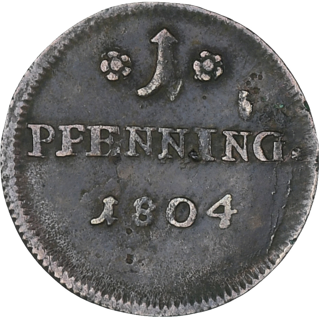 Coin, German States, LOWENSTEIN-WERTHEIM-VIRNEBURG & ROCHEFORT, Pfenning, 1804
