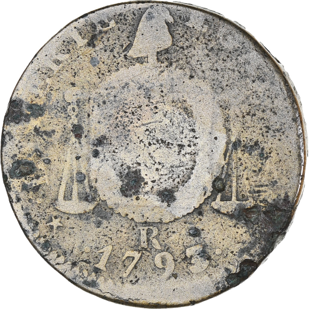 Münze, Frankreich, 2 sols aux balances daté, 2 Sols, 1793, Orléans, SGE+