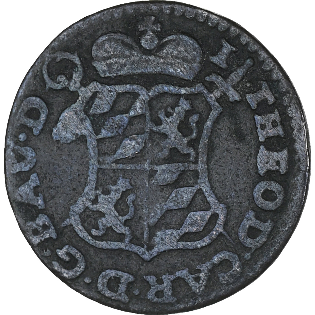 LIEGE, John Theodore, Liard, 1751/0, Liege, EF(40-45), Copper, KM:155