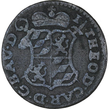 LIEGE, John Theodore, Liard, 1751/0, Liege, EF(40-45), Copper, KM:155