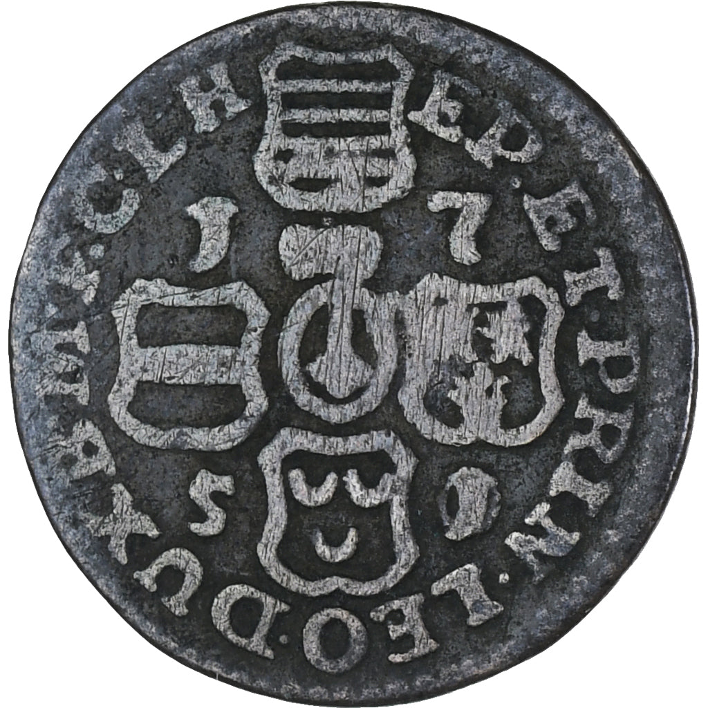 LIEGE, John Theodore, Liard, 1751/0, Liege, EF(40-45), Copper, KM:155