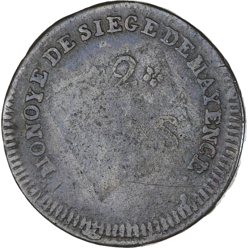 Münze, Frankreich, 2 Sols, 1793, S+, Bronze, Gadoury:66
