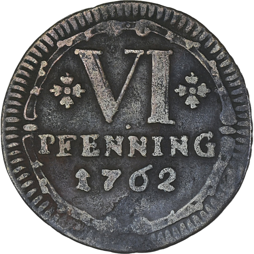 Coin, German States, MUNSTER, 6 Pfennig, 1762, VF(30-35), Copper, KM:440