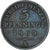 Coin, German States, PRUSSIA, Wilhelm I, 3 Pfennig, 1869, EF(40-45), Copper
