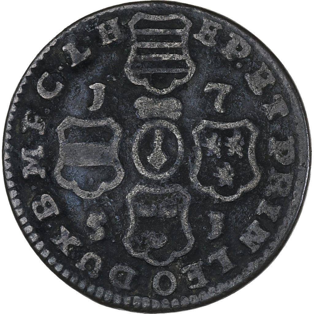Coin, LIEGE, John Theodore, 2 Liards, 1751, Liege, VF(30-35), Copper, KM:158