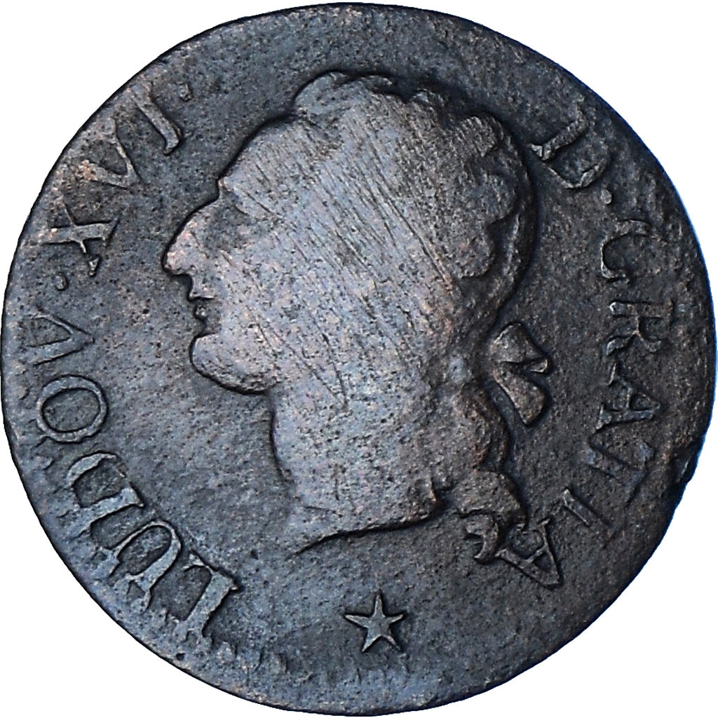 Moneda, Francia, Louis XVI, Liard, Liard, 1785, Lille, BC+, Cobre, KM:585.14