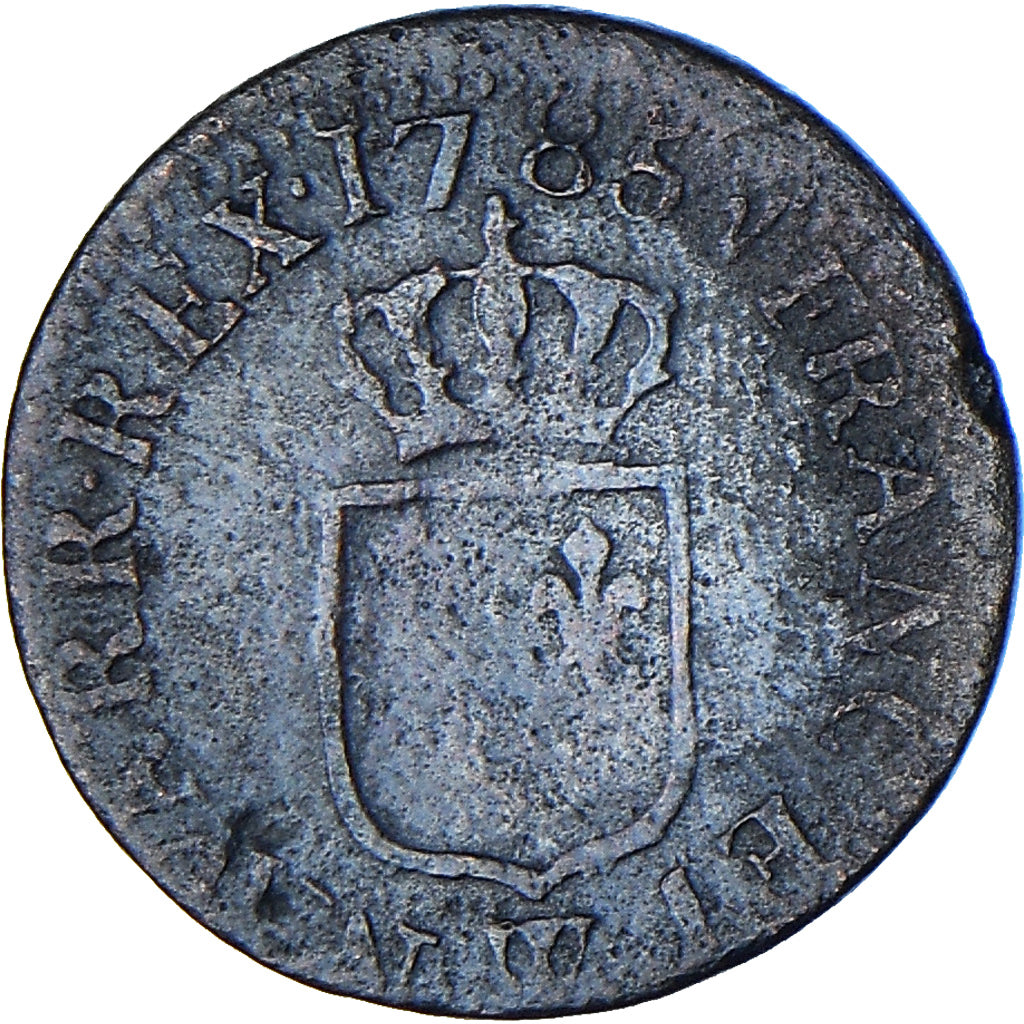 Moneda, Francia, Louis XVI, Liard, Liard, 1785, Lille, BC+, Cobre, KM:585.14