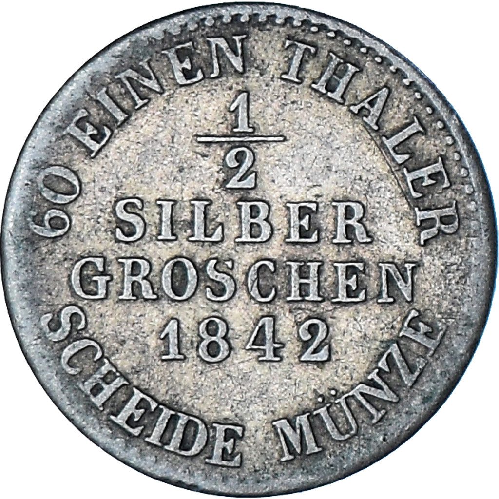 Monnaie, Etats allemands, HESSE-CASSEL, Wilhelm II and Friedrich Wilhelm, 1/2
