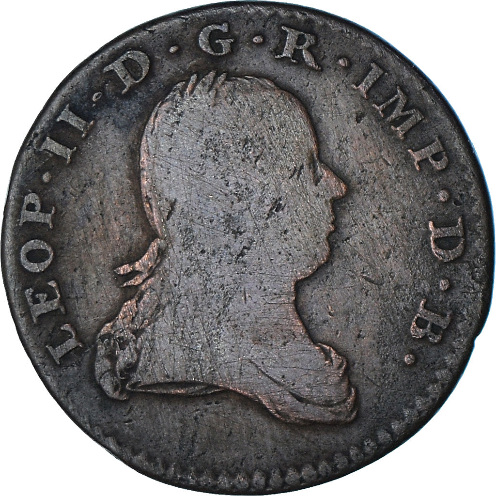 Coin, AUSTRIAN NETHERLANDS, Leopold II, 2 Liards, 2 Oorden, 1791, Brussels