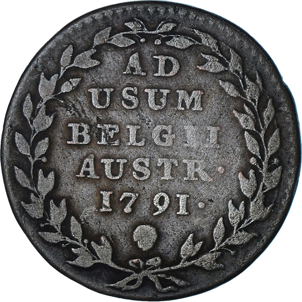 Coin, AUSTRIAN NETHERLANDS, Leopold II, 2 Liards, 2 Oorden, 1791, Brussels