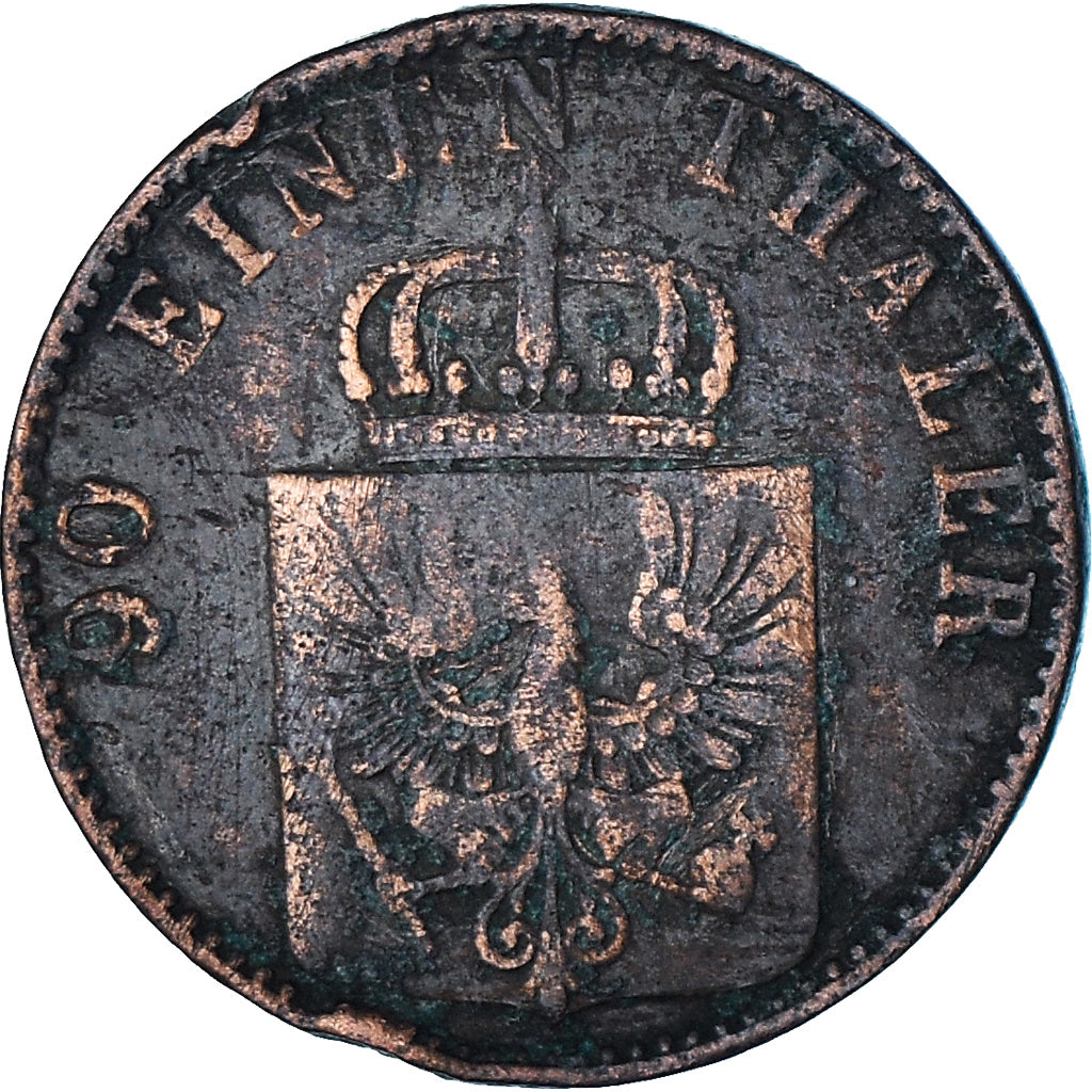 Moeda, Estados Alemães, PRUSSIA, Friedrich Wilhelm IV, 4 Pfennig, 1858, Berlin