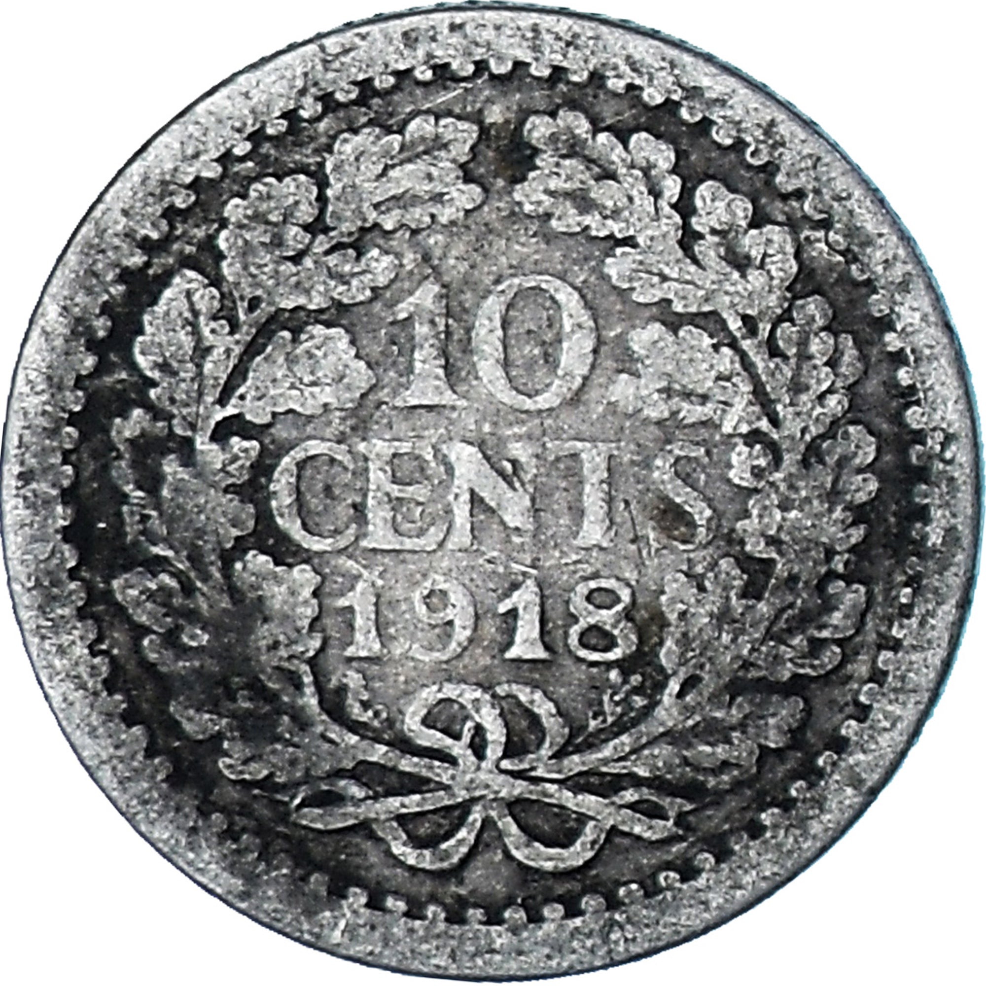 Coin, Netherlands, Wilhelmina I, 10 Cents, 1918, VF(30-35), Silver, KM:145