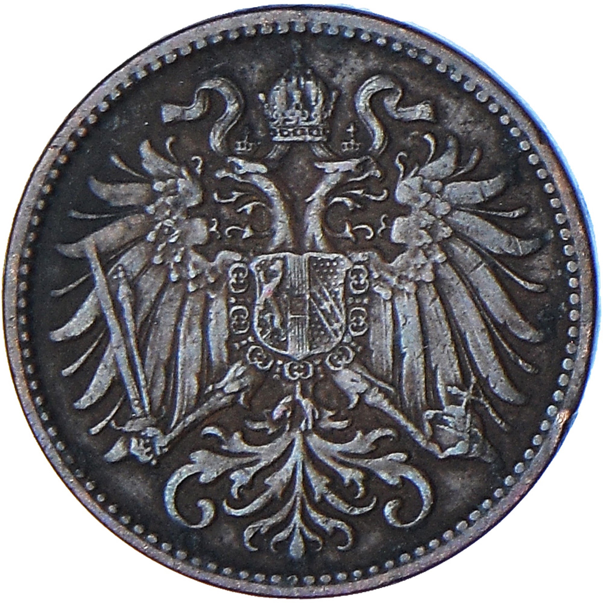 Moneta, Austria, Franz Joseph I, 2 Heller, 1910, BB, Bronzo, KM:2801