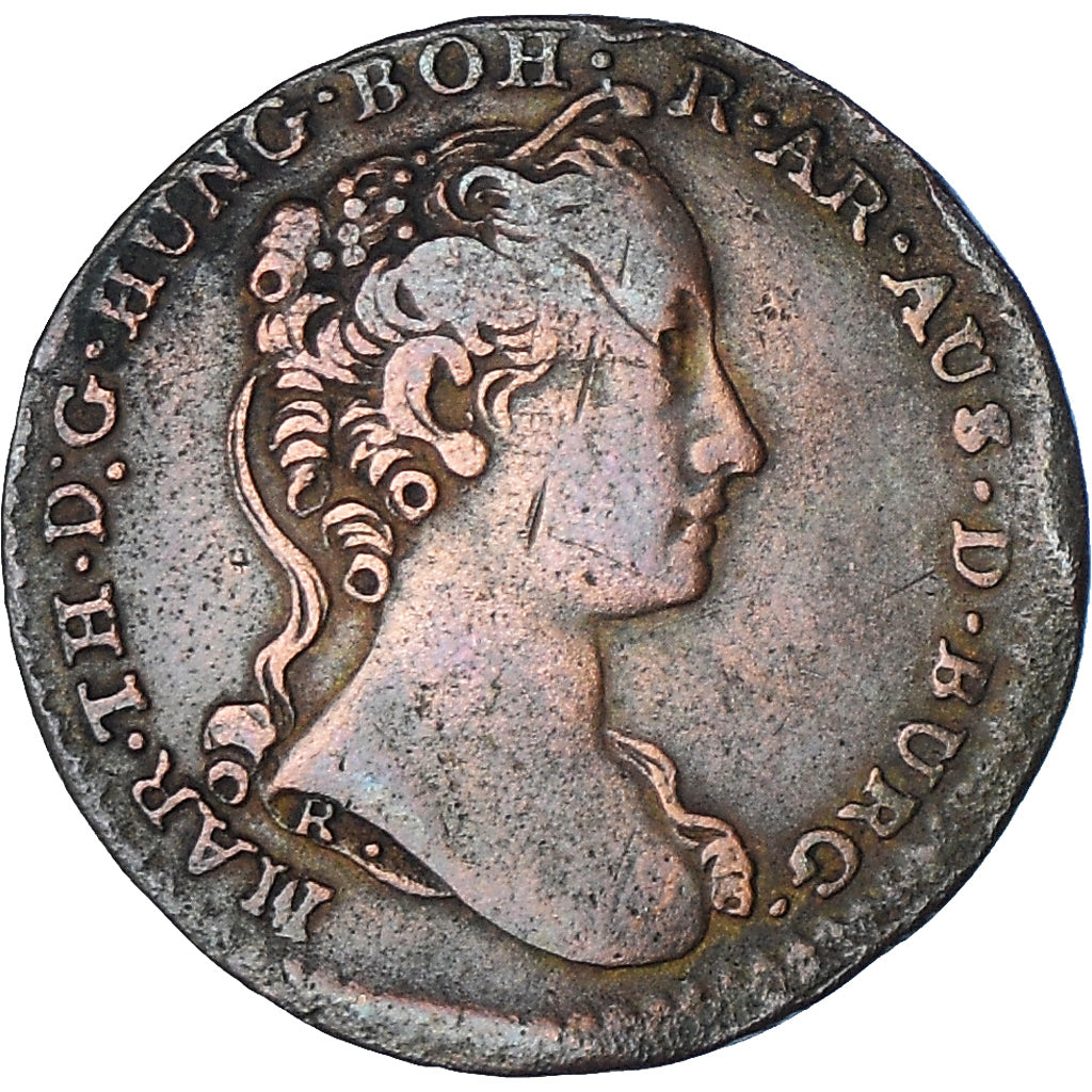 Coin, AUSTRIAN NETHERLANDS, Maria Theresa, Liard, Oord, 1744, EF(40-45), Copper