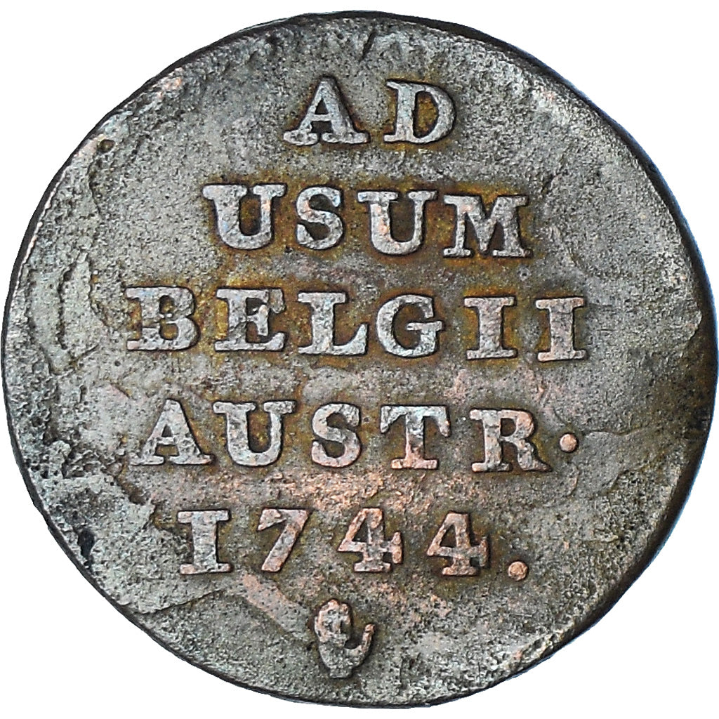 Coin, AUSTRIAN NETHERLANDS, Maria Theresa, Liard, Oord, 1744, EF(40-45), Copper