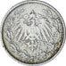 Coin, GERMANY - EMPIRE, 1/2 Mark, 1905, AU(50-53), Silver, KM:17