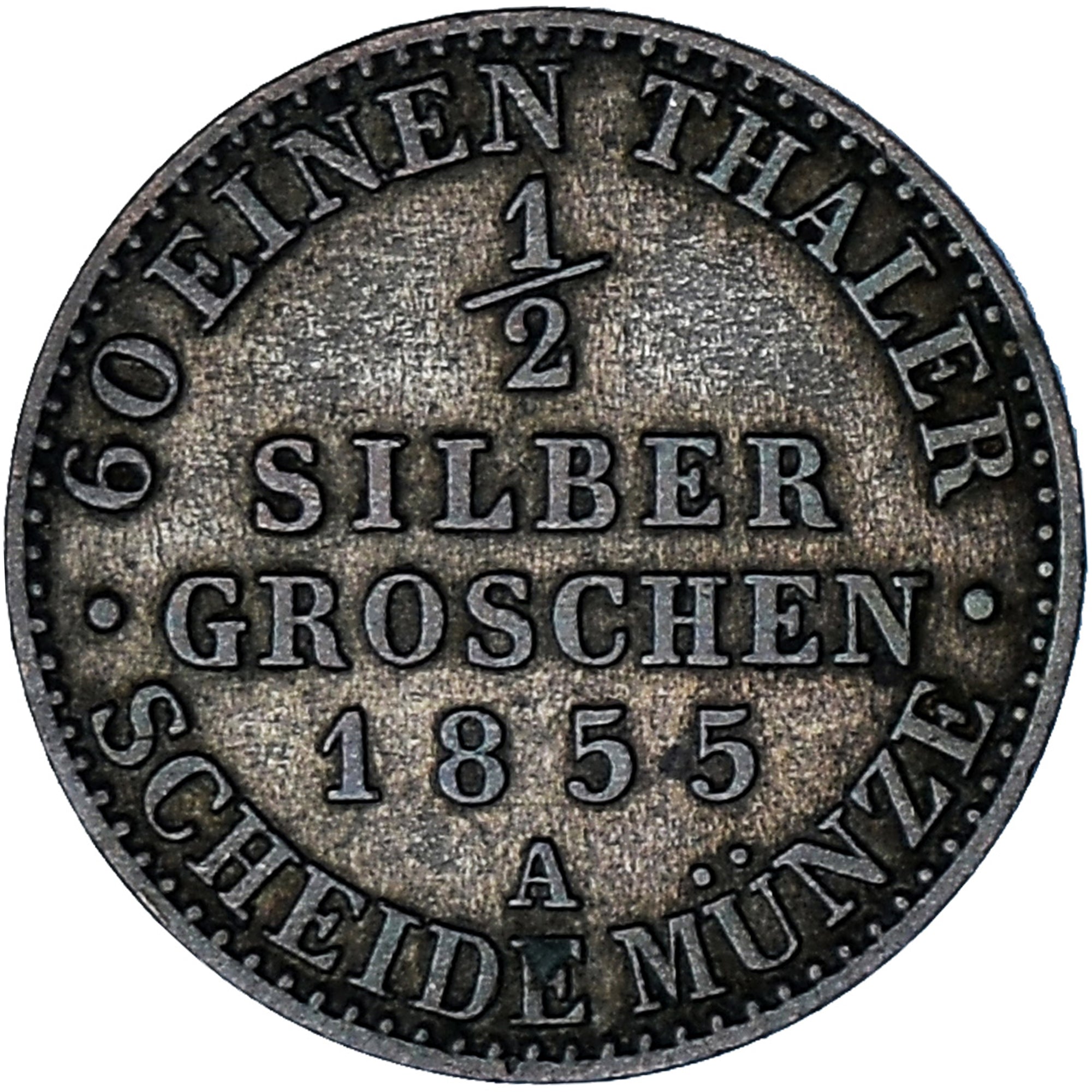 Münze, Deutsch Staaten, PRUSSIA, Friedrich Wilhelm IV, 1/2 Silber Groschen