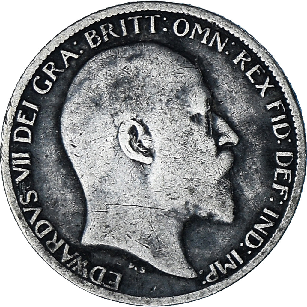 Gran Bretagna, Edward VII, 6 Pence, 1903, MB, Argento, KM:799