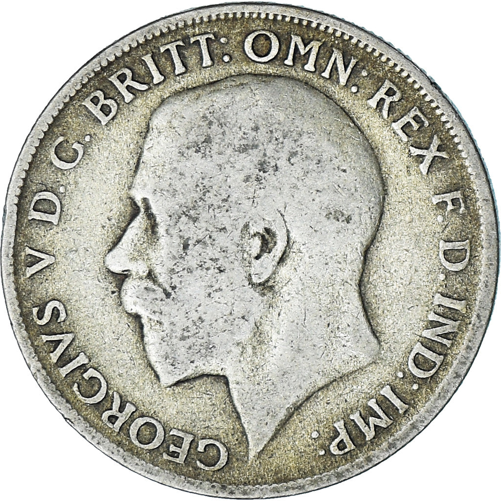 Gran Bretagna, George V, Florin, Two Shillings, 1921, MB+, Argento, KM:817a
