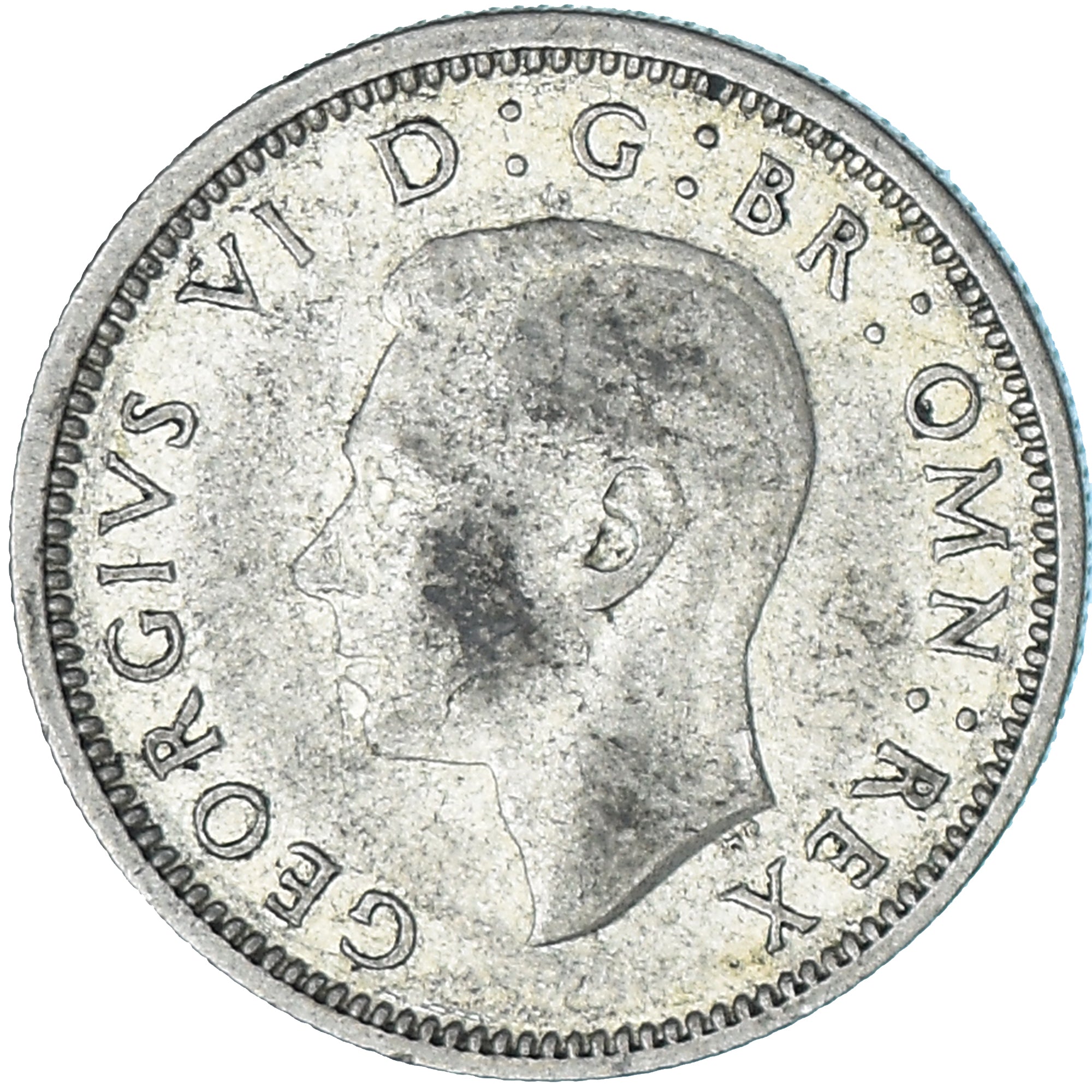 Coin, Great Britain, George VI, 6 Pence, 1943, VF(30-35), Silver, KM:852