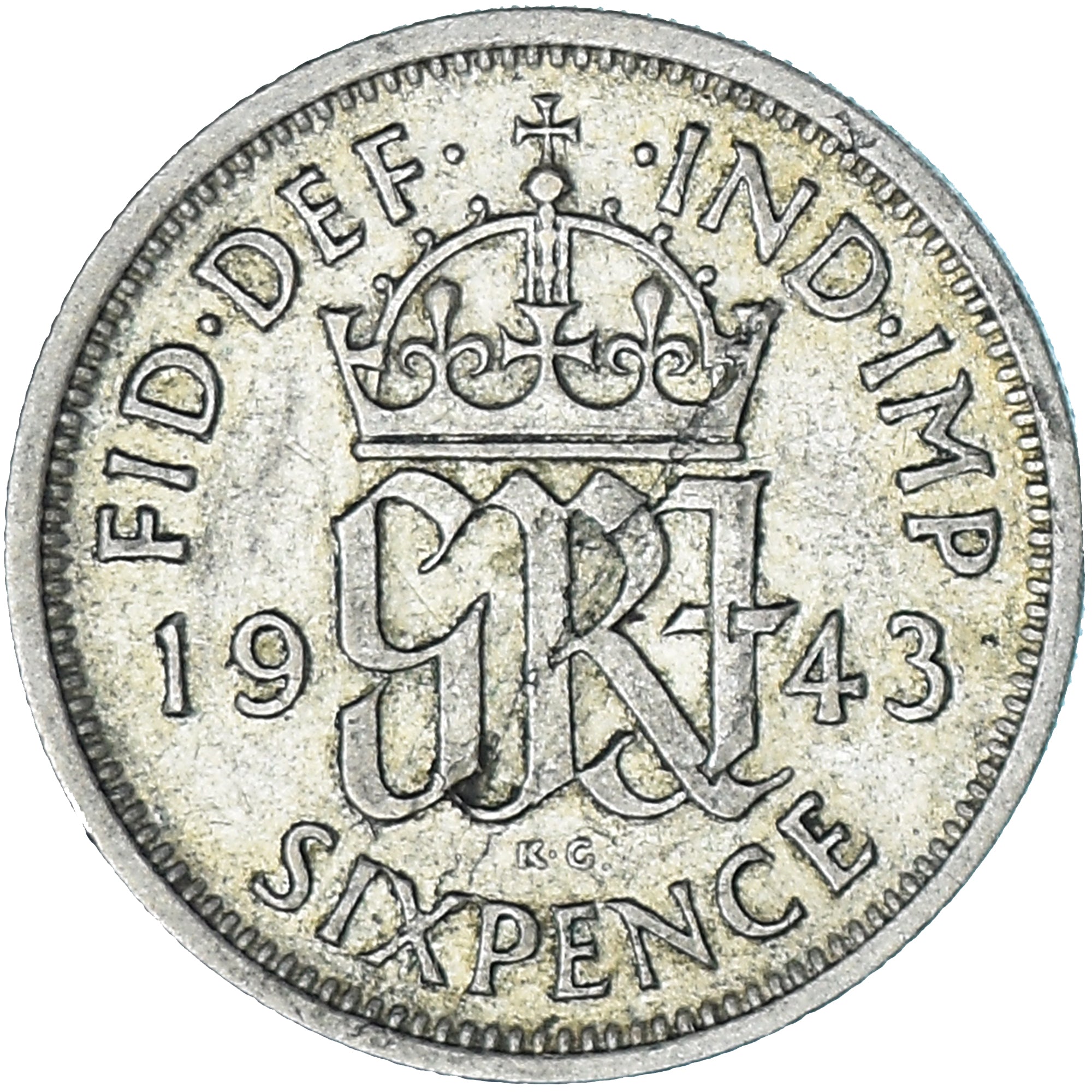 Coin, Great Britain, George VI, 6 Pence, 1943, VF(30-35), Silver, KM:852