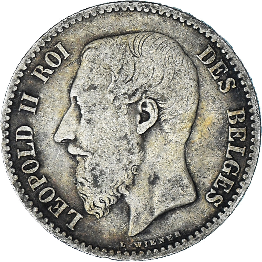 Coin, Belgium, Leopold II, Franc, 1867, VF(30-35), Silver, KM:28.1