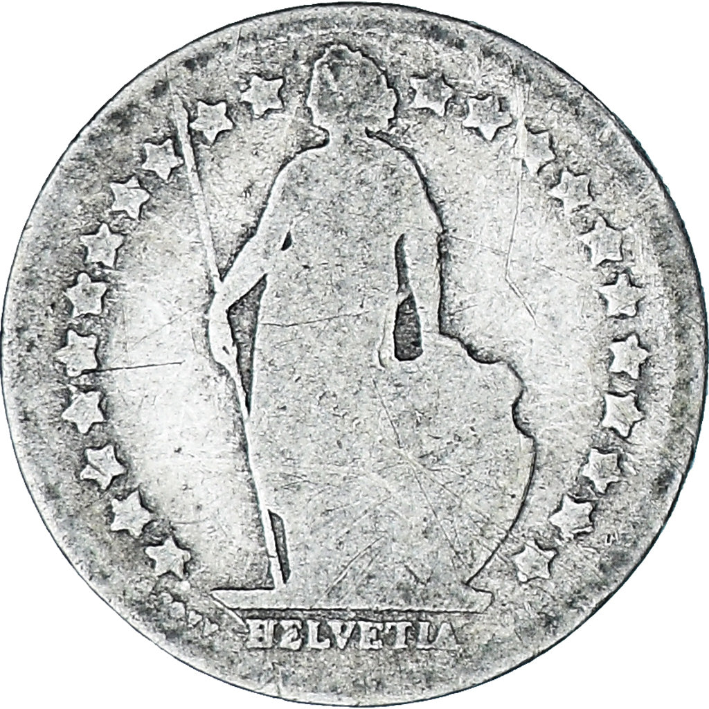 Coin, Switzerland, 1/2 Franc, 1882, Bern, F(12-15), Silver, KM:23