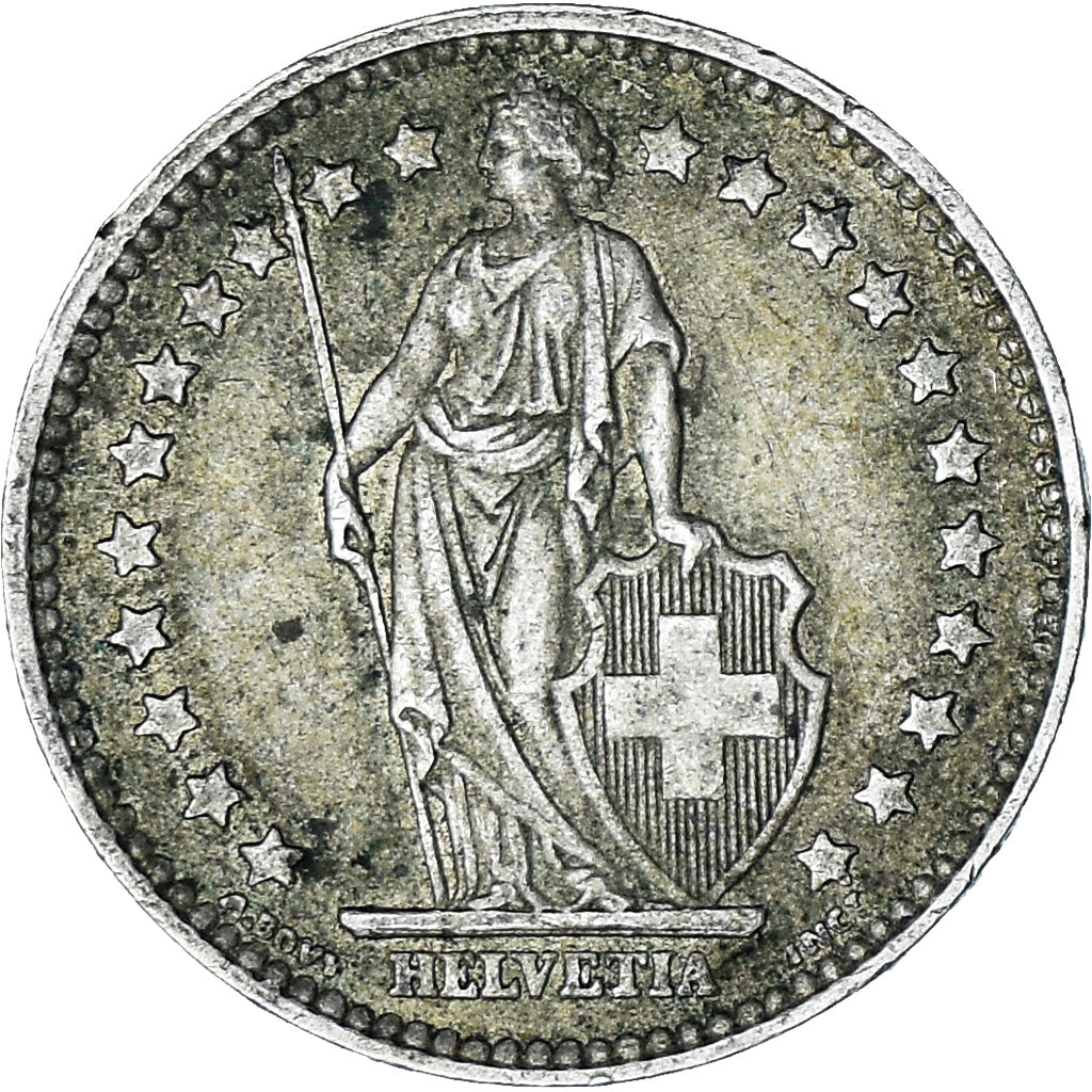 Coin, Switzerland, Franc, 1957, VF(30-35), Silver, KM:24
